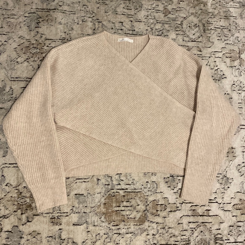Oak + Fort Criss-Cross Sweater